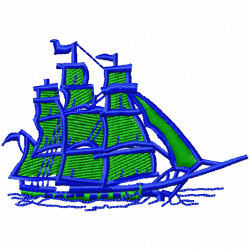 Boats Embroidery Design 6 Boats Embroidery Design 6